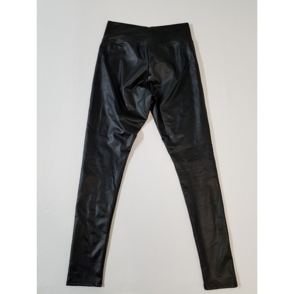 Agnes & Dora Faux Leather Leggings Black, Size Small - Picture 2 of 8